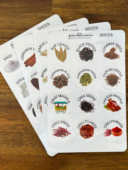 Spice Labels Stickers - Kitchen spice & herb labels