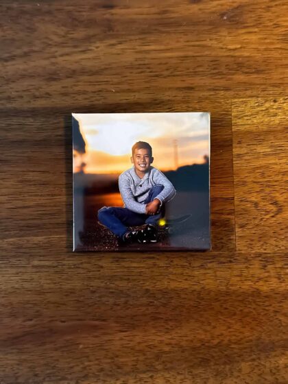 Custom Photo Magnet (Button Magnet) - Set of 9